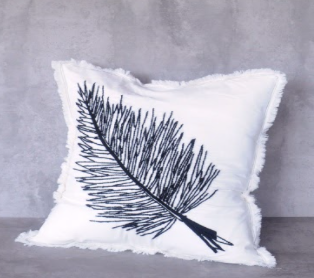 Almohadón Bordado hoja