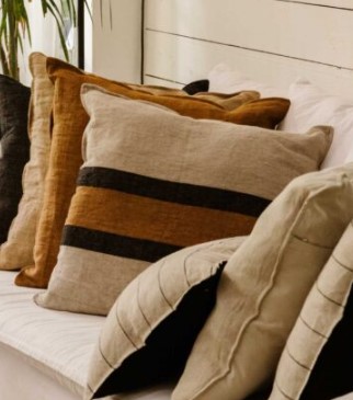 Almohadón Lino Arpillera Bandera