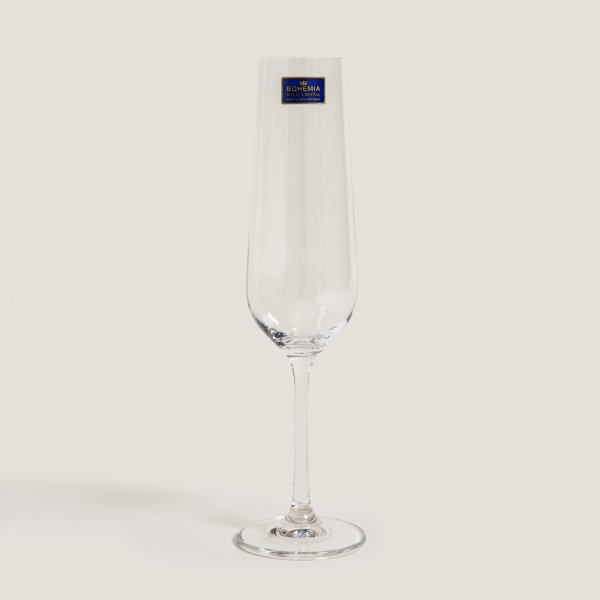 SET X 2 COPAS DE CHAMPAGNE CRISTAL DE BOHEMIA TORI 210 ML