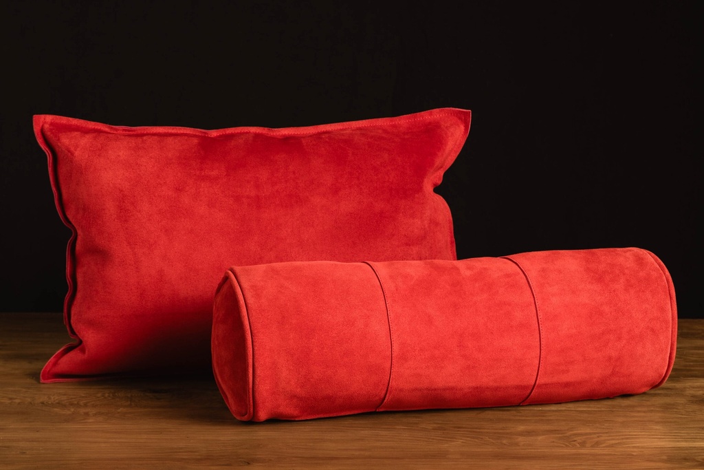 Almohadon Caramelo Gamuza Rojo