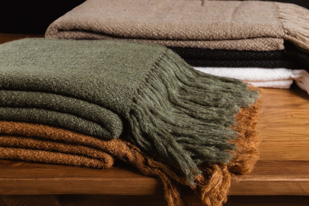 Manta Pie de Cama Mohair