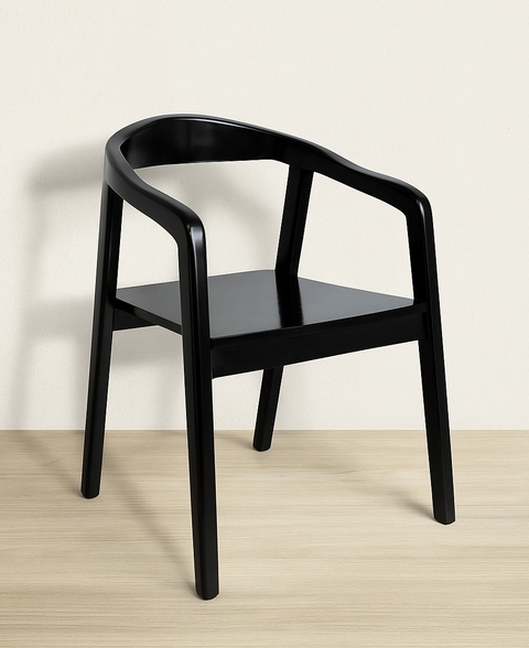 Silla Estocolmo teca NEGRA
