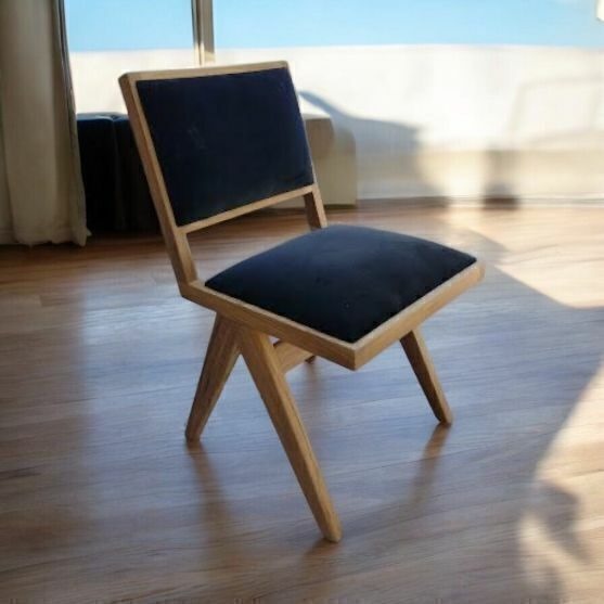 Silla Panther sin apoyabrazos Pana negra