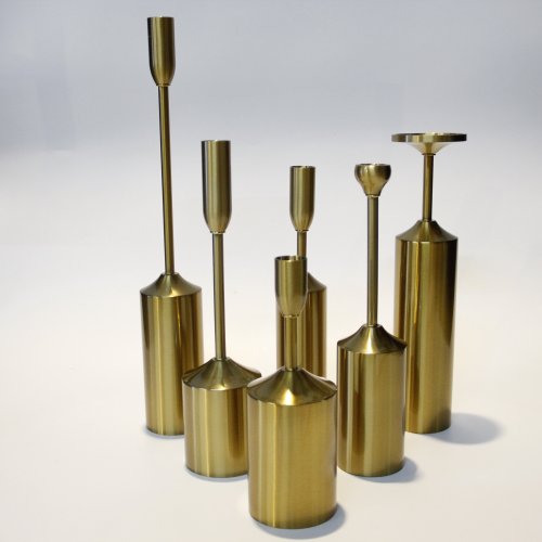 Candelabros dorados set x6