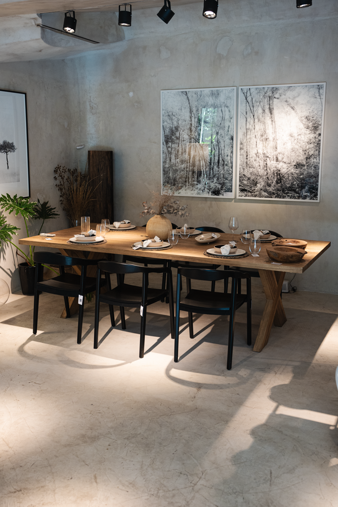 Mesa Cruz Madera 2" 240x120x76h