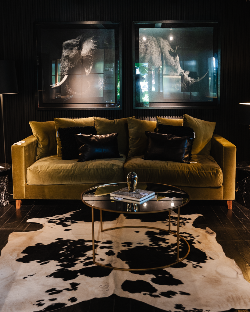 Sofá Amelia 250x100 Pana de algodón Green SPECIAL PRICE