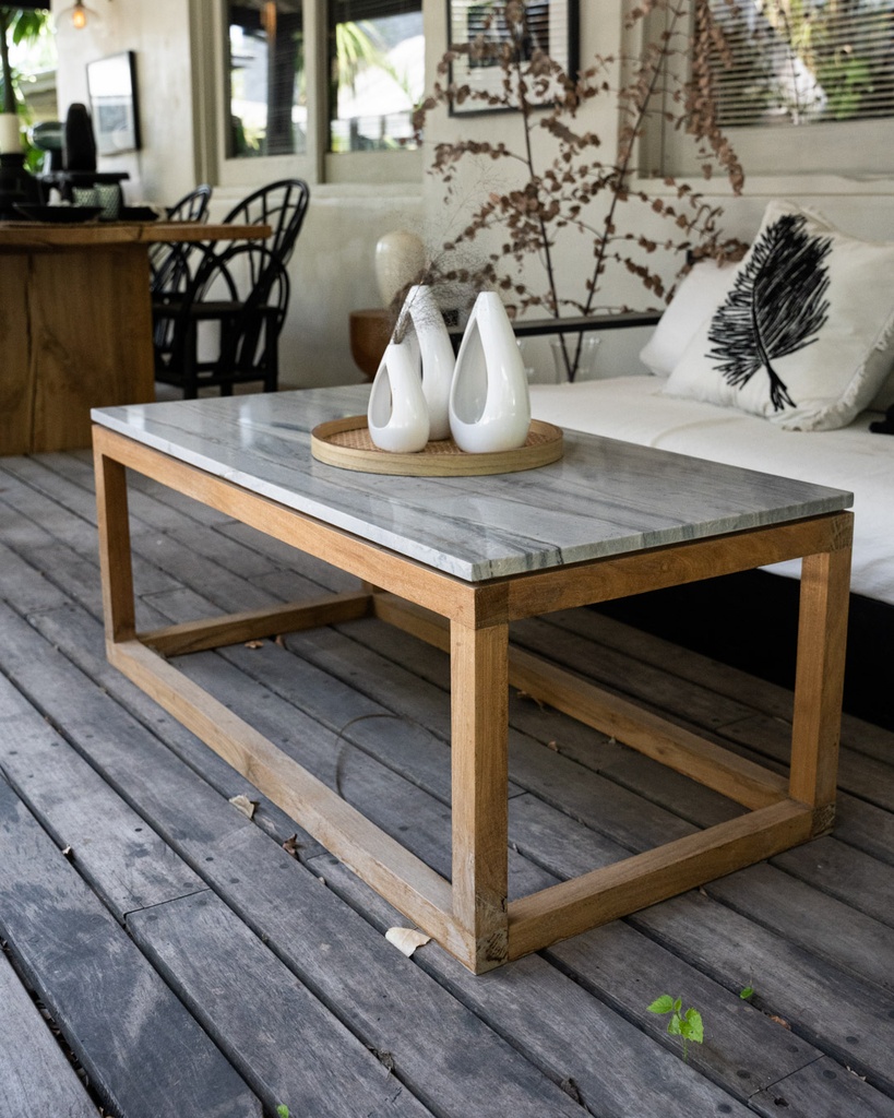 Mesa Baja QBO Madera 2" Platinum 120x60x48