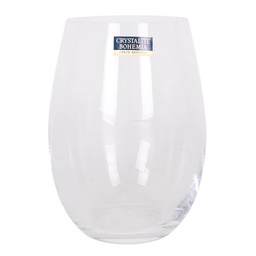 Set x 6 Vaso cristal Bohemia Mergus 560ml