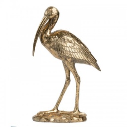 Figura Grulla Parada Dorada