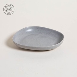 Set x 12 Plato Hondo Irregular Grey 21x18 cm