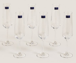 Set x 6 copas de champagne cristal Circle 210 ml