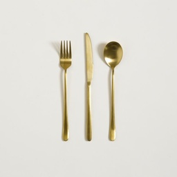 Set x 6 CUBIERTOS DORADOS BALI 22 CM