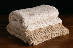 Manta Tejida Beige