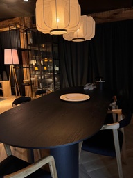 Mesa Black 240 x 110 (Enchapada en Madera Natural)