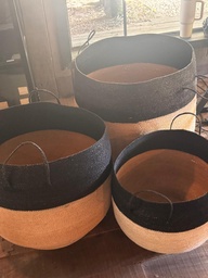 Canastos Redondos Kampur Set x 3 Black